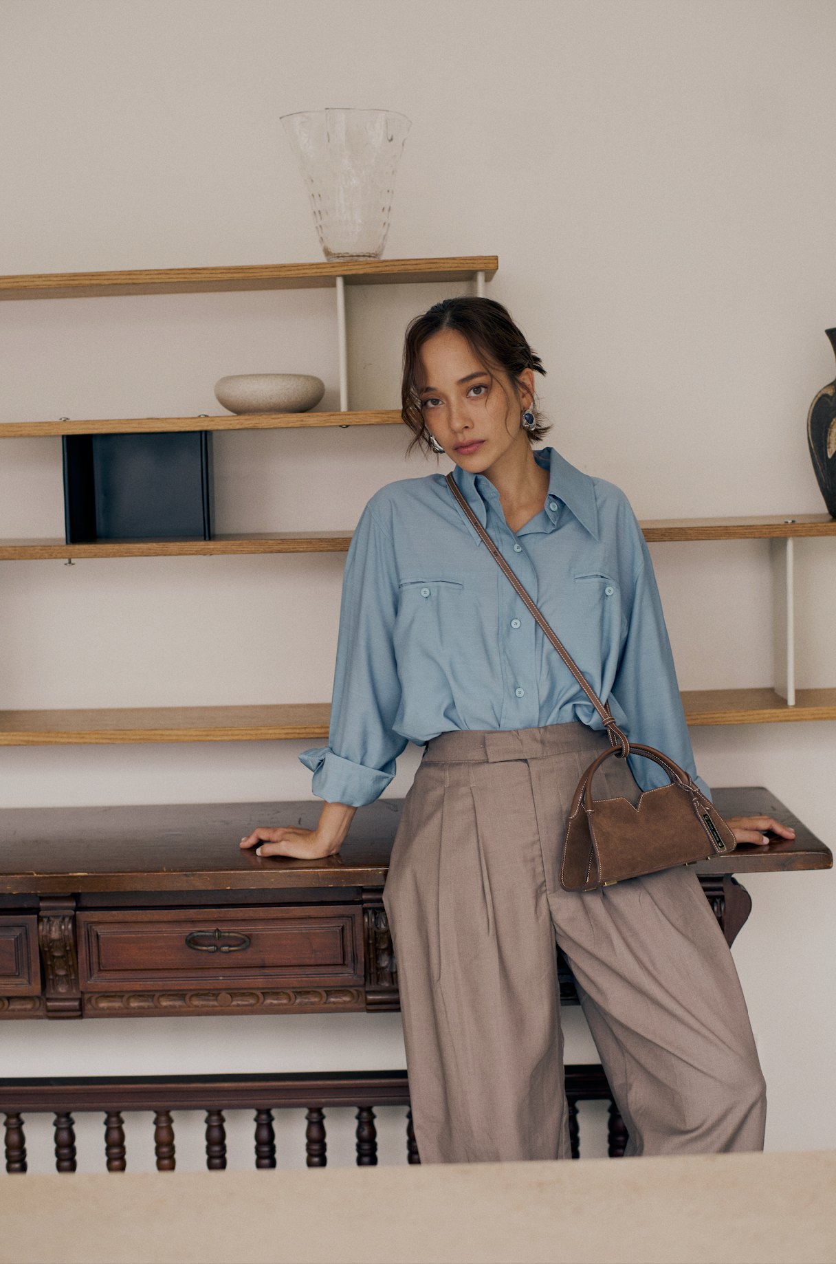 MIKI BAG - WALNUT (Suede) (Ready-to-Ship)